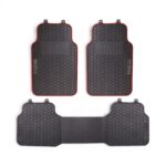 Sparco SPF500RD Universal 4 Piece Rubber Car Mats (Black with Red Trim)