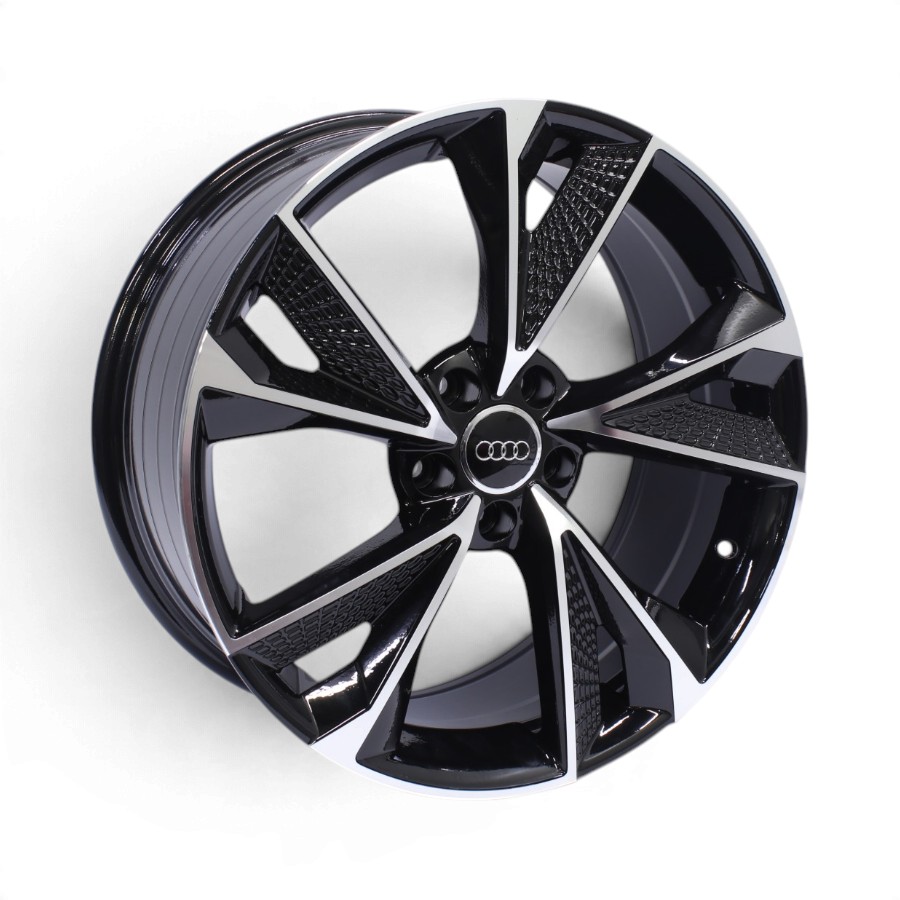 DX220 19 19" DX220 5x112 Black Machine Face Alloy Wheels - Image 1