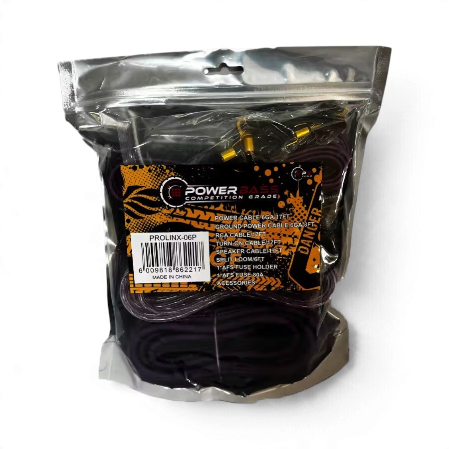 PROLINX06P Powerbass PROLINX06P 6gauge Car Audio Wiring Kit - Image 1