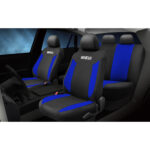 Sparco SPS426BL 9 Piece Front & Rear Seat Cover Set - Blue - Image 2