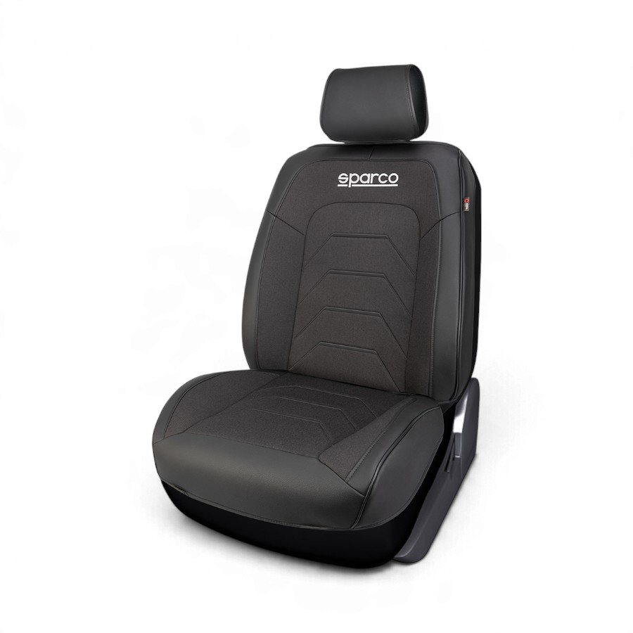 SPS434BK Sparco SPS434BK PVC 3D Design Single Seat Cover (Black) - Image 1