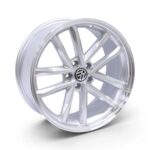 17" M8893 5x100 Silver with Polished Lip Alloy Wheels
