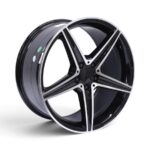 19" CW-102 5x112 Black Machine Face Alloy Wheels
