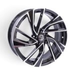 19" FBX260 5x112 Black Machine Face Alloy Wheels