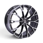19" VT-646 5x112 Black Machine Face Alloy Wheels
