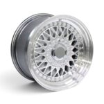 15" GR-1010 5x100 & 5x114 Silver Machine Lip With Rivets Alloy Wheels