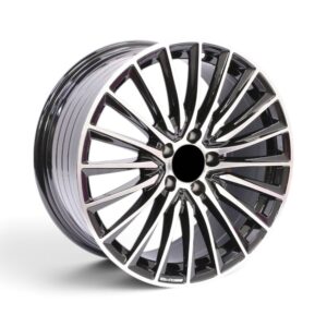 18" QS-0399 ED6 5x112 Gloss Black Machine Face Alloy Wheels