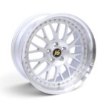 17" CW-767 5x100 Silver Machine Lip With Rivets Alloy Wheels